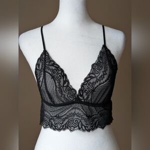 Soft Lace Bralette Wireless Floral Tank Top